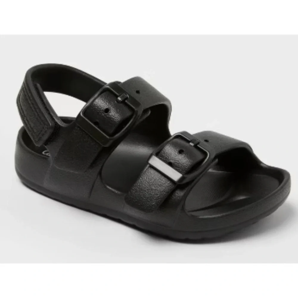 Cat & Jack Ade Sandals Toddler Size 6 Black Double Buckle Backstrap NWT - Picture 1 of 4